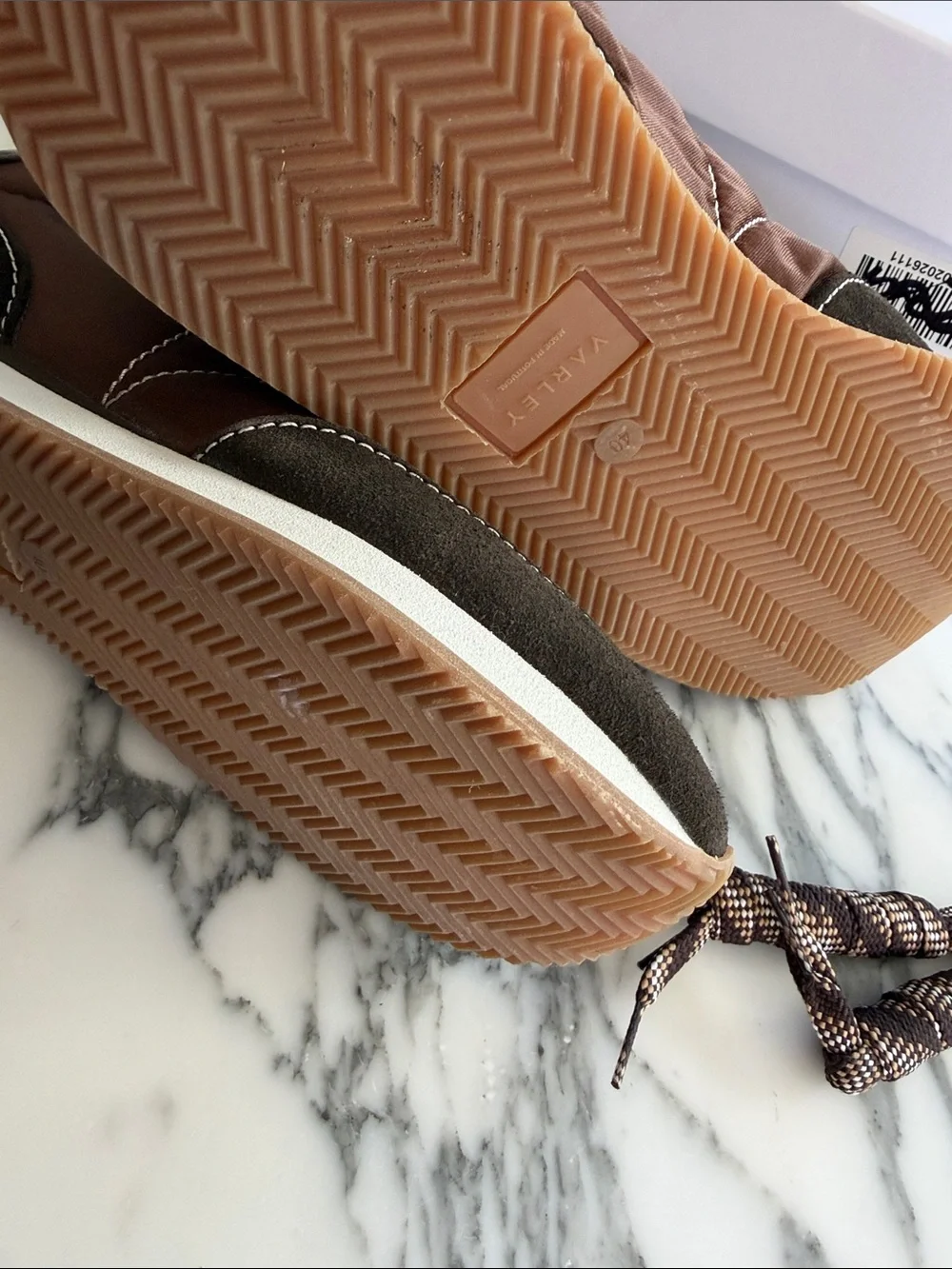 Varley Brown and Black Mixed-Material Women's Sneaker